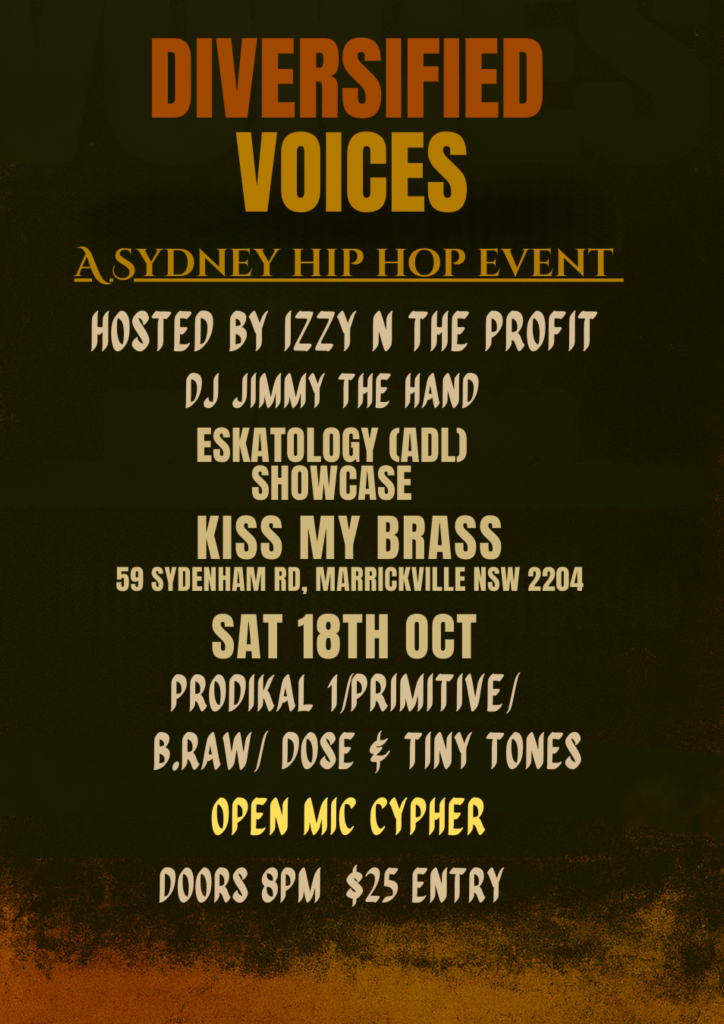 Diversified Voices Hip Hop Event | Oct 18th